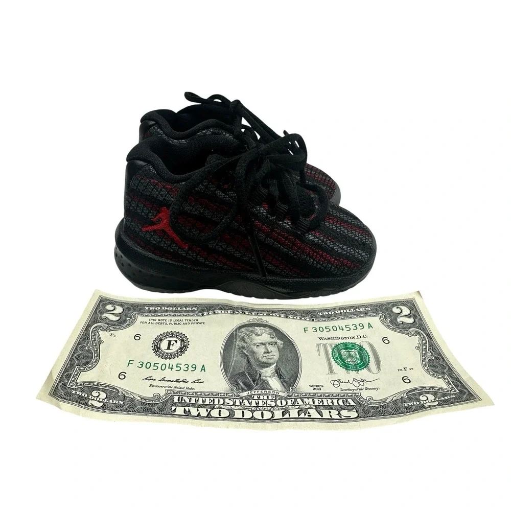 Nike Air Jordan B. Fly Basketball Sneakers Toddler 4C Gray Black Red‎ 881447-005
